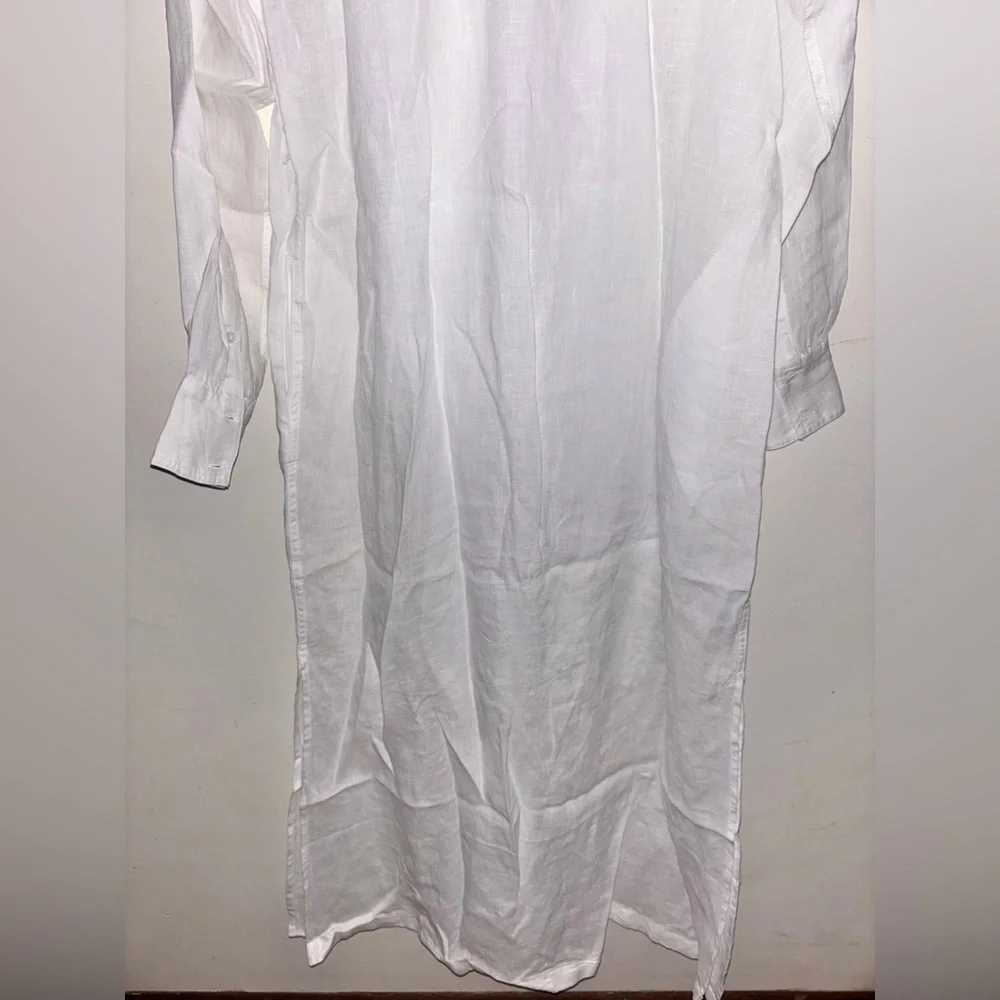 NWT J.Crew Cabana Maxi dress in linen TS Tall Small White Vacation Resortwear